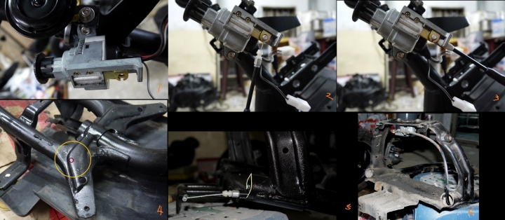 【jog50 (2t)】整理紀錄(16) / 翻新登入 / 排氣管、車箱線、後避震、側柱、車箱、坐墊、油箱總成、電系總成。