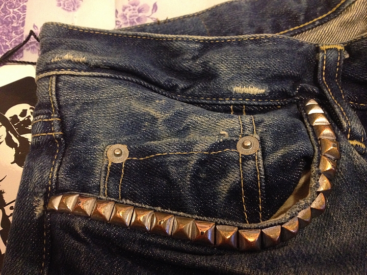 [分享] HYSTERIC GLAMOUR SP加工 小格子破壞 + REPLAY ANBASS 634 436 Slim Fit