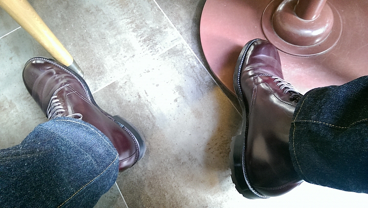 Alden shell cordovan high lace boots 新年快樂開箱