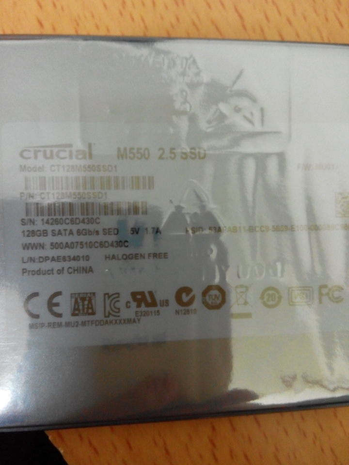 美光M550-128G SSD的問題求解...