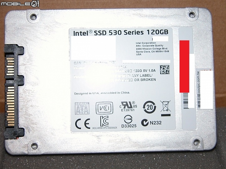 [開箱]不是烏龜而是蝸牛 Intel 530 SSD 固態硬碟