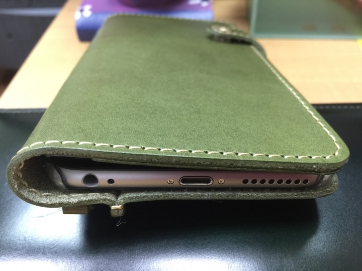 剛到貨 jaca jaca iphone6 plus 綠色側掀皮套