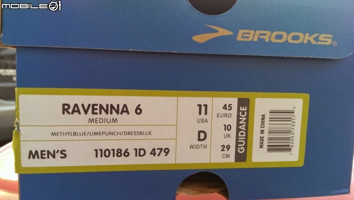 看圖片說故事 之  BROOKS  Men's  Ravenna 6 開箱文
