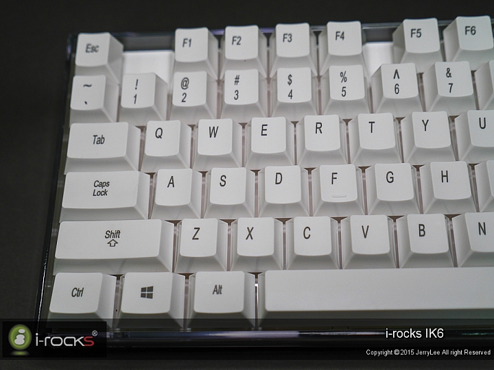 i-rocks IK6水晶USB鍵盤(白)+輕鬆上手PBT浸染+熱昇華鍵帽 DIY