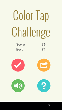 [分享] 自製遊戲 : Color Tap Challenge，挑戰你的反應神經
