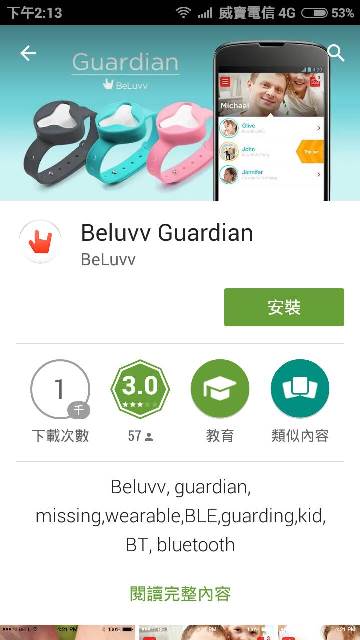 《BeLuvv Guardian》【穿戴式兒童防丟裝置–寶貝守環】試用心得《爸媽雙手的延伸》