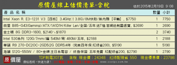 小弟預算25k 請大大高手幫我評鑑一下有哪裡可以再更改