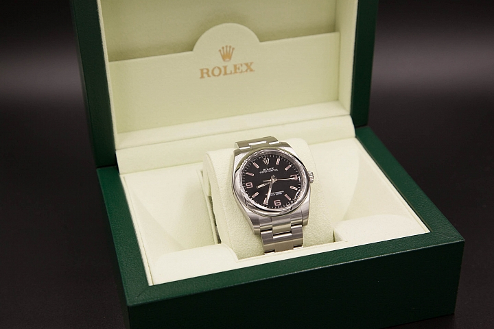 Rolex Oyster Perpetual 116000 黑底粉字面板 36mm 開箱