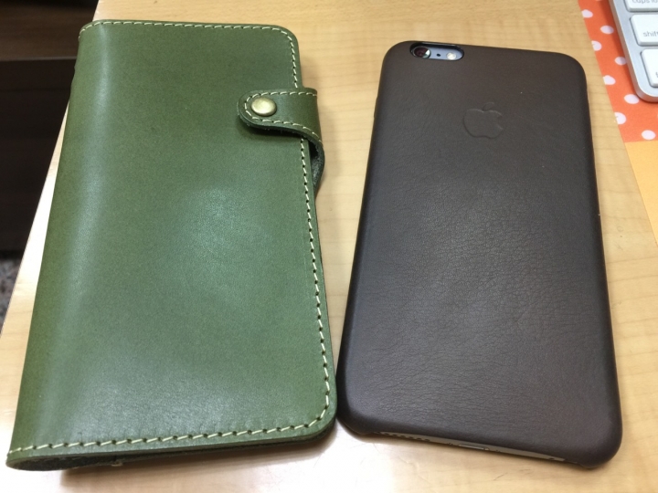 剛到貨 jaca jaca iphone6 plus 綠色側掀皮套