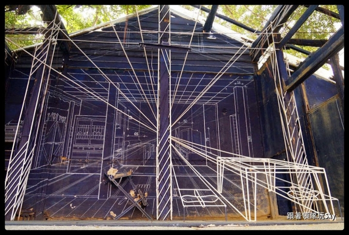 台南景點推薦-藍晒圖強勢回歸在司法宿舍文創園區[ 3D立體藍晒圖 ]