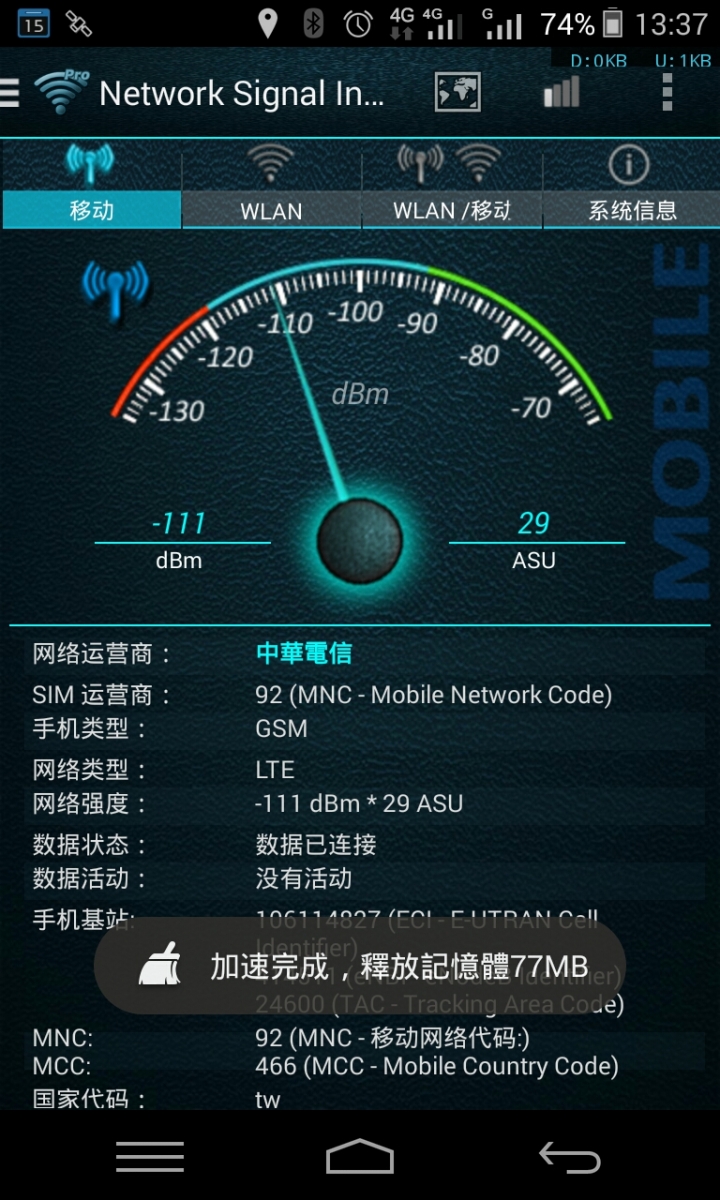 實際測試谷關波津加山4G訊號(分享)