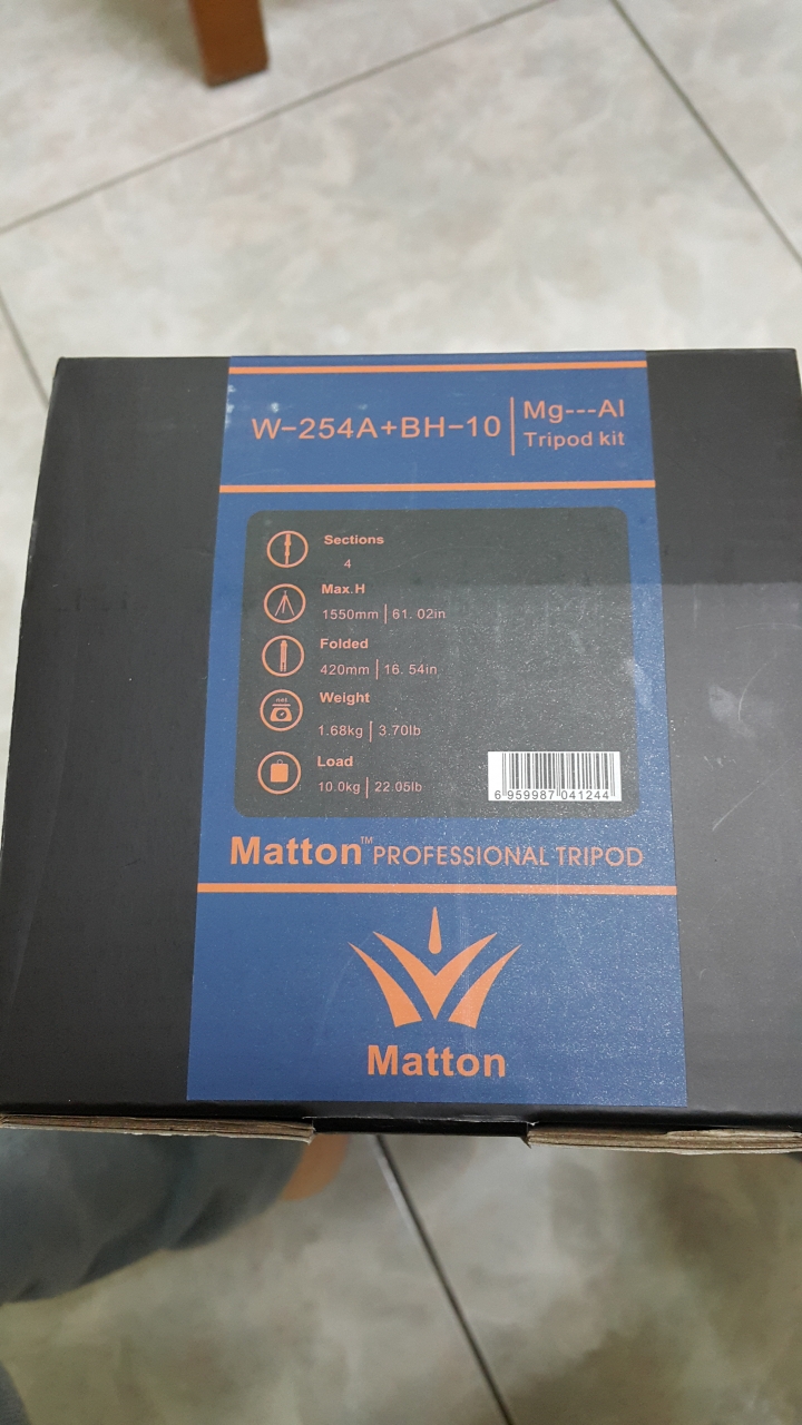 人生第一支腳架之不專業開箱  Matton 邁途 W254A + BH10