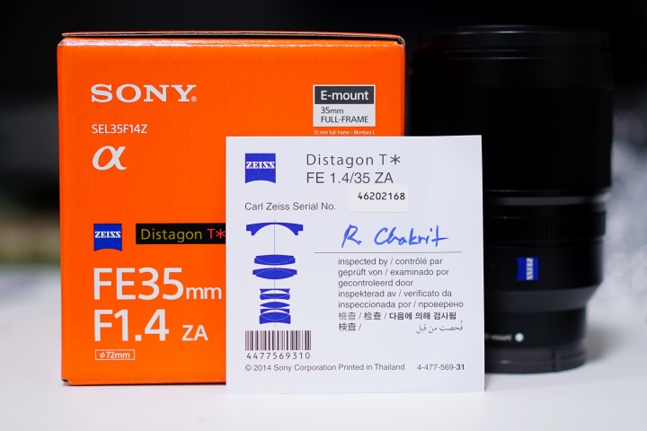 【開箱】Sony Zeiss Distagon T* FE 35mm F1.4 ZA