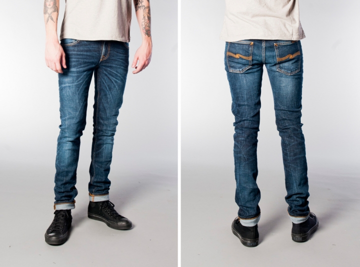 Nudie & Jeansda實穿比較-nudie GT尺寸問題-【開箱實穿分享】 Nudie Thin Finn Org. Midnight Worn