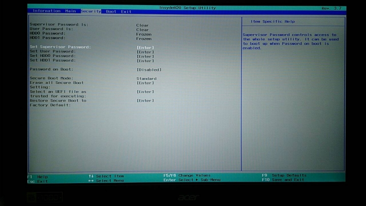 請問VN7-591G 降win7 進入BIOS確無法設定
