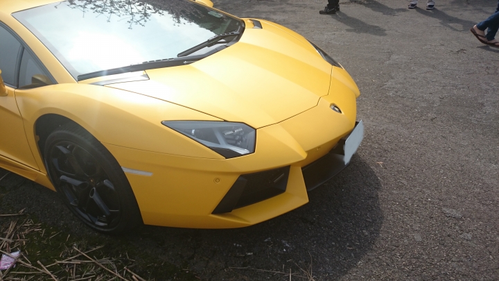 陽明山看到兩台AVENTADOR