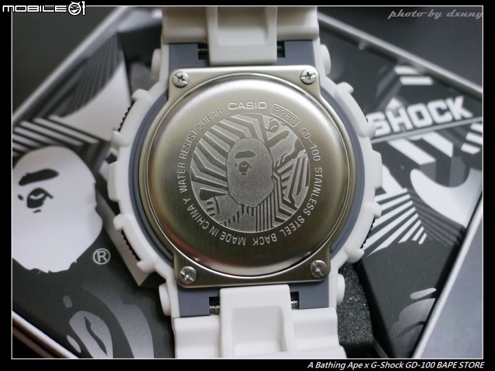 [開箱] A Bathing Ape x G-Shock GD-100 雪白猿