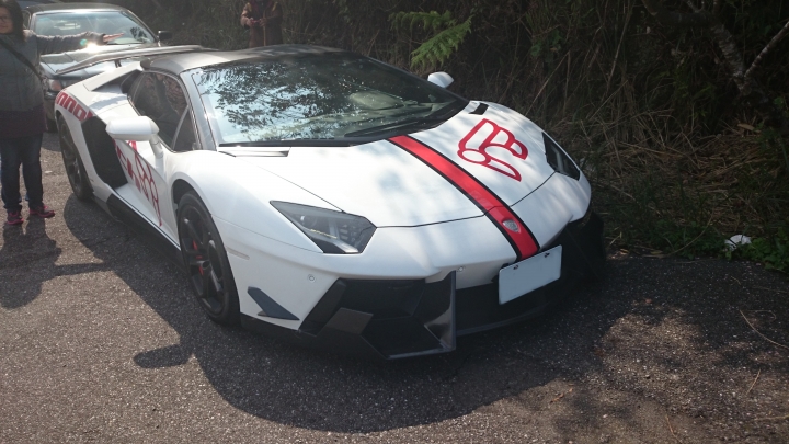 陽明山看到兩台AVENTADOR