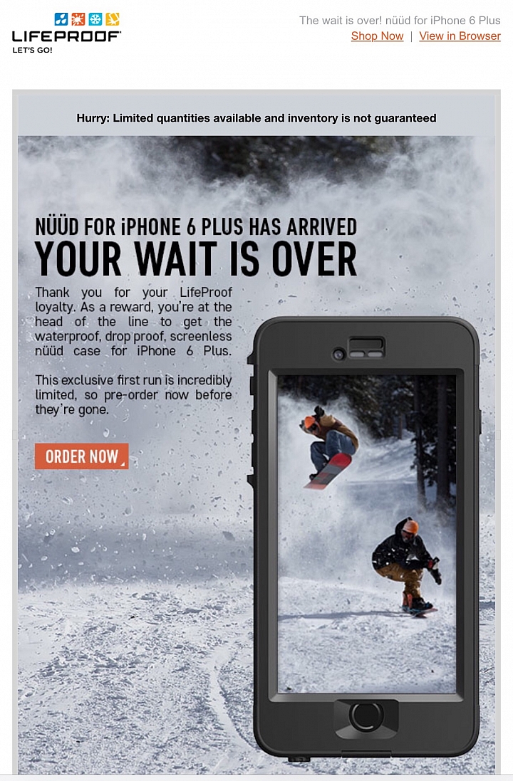 Lifeproof NÜÜD case for iPhone 6 plus