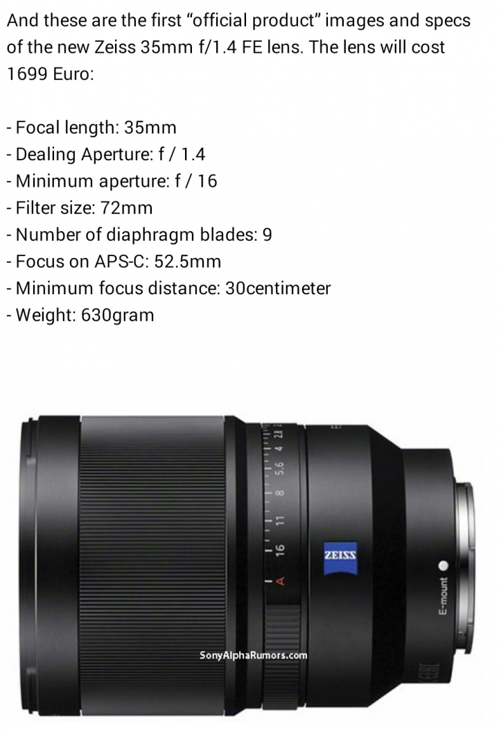 Sony FE 24-240mm... 3月12出貨... (及FE新鏡討論)