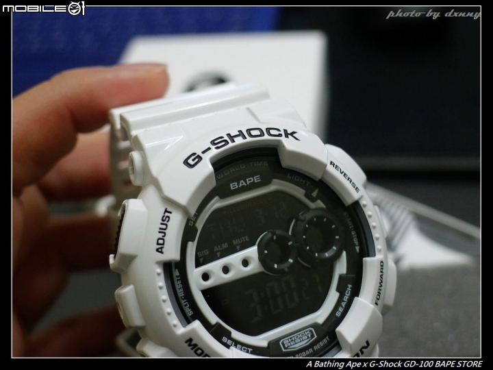 [開箱] A Bathing Ape x G-Shock GD-100 雪白猿