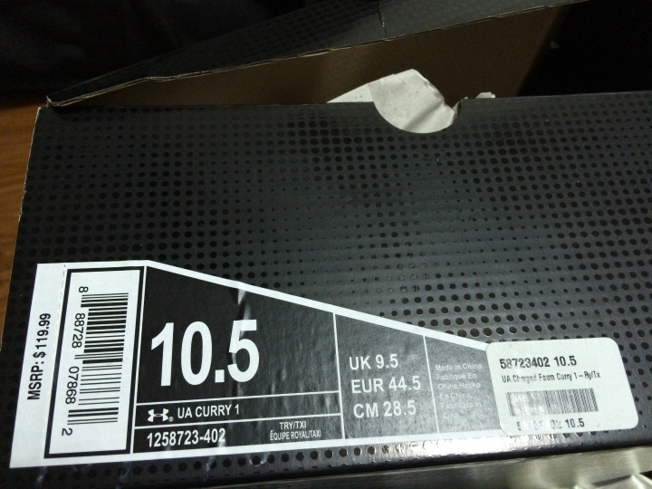 [開箱暨分享]Under Armour Curry One