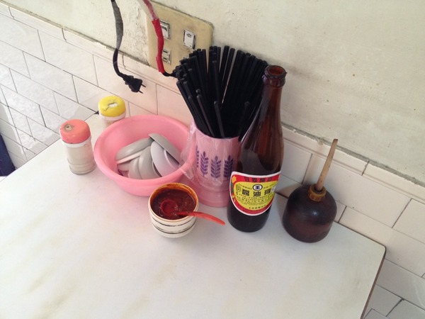 大腸豬血湯-乾麵+豬血湯，活力早餐又一枚!!