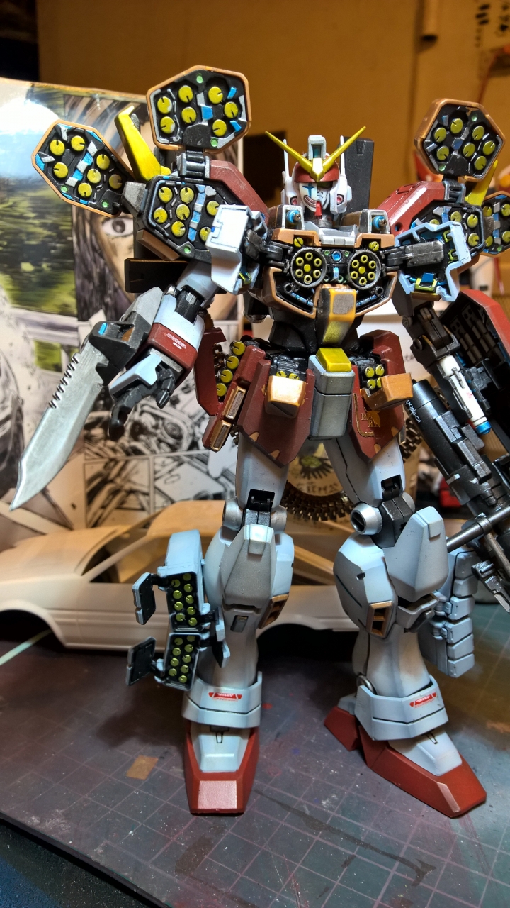 重武裝鋼彈MG   壓克力顏料噴塗