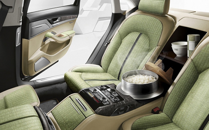 第一次覺得VAG 真幽默 , 配備炊飯器的 Audi A8  (愚人節惡搞)