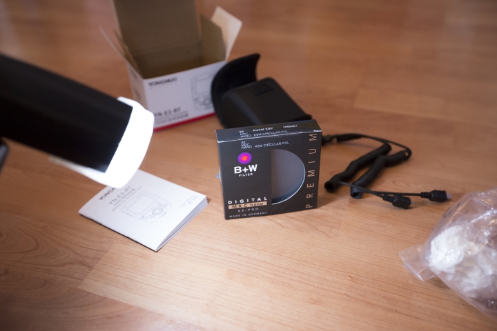 永諾YN-E3-RT 無線引閃, B+W XS-Pro MRC NANO CPL , EX600-RT 柔光罩開箱....