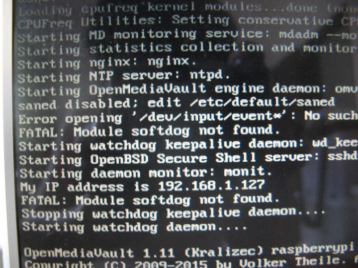 raspberry pi 打造家用 NAS openmediavault