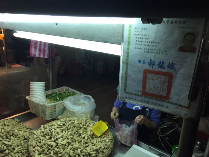 關於路邊攤小吃營業用的許可證