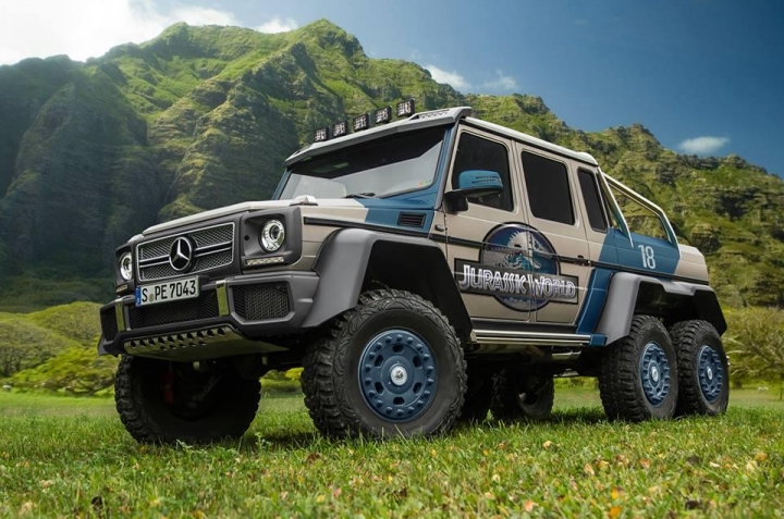 Jurassic World 電影中的 Benz 置入行銷 GLE Coupe 與 G63 6x6