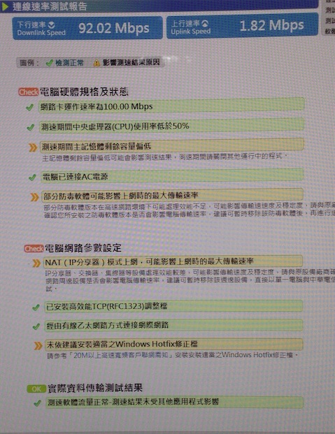 [已解決] FTTH 企業6IP 雙向100M 上傳只有1M是哪邊的問題？