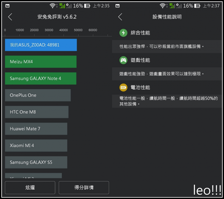 【開箱】超越M9 Zenfone 2 4G/64G入手7日心得 (熱像圖/遊戲體驗/相機)