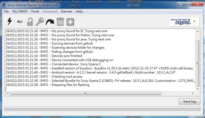 Sony Xpria z root flashtool 無法抓到手機