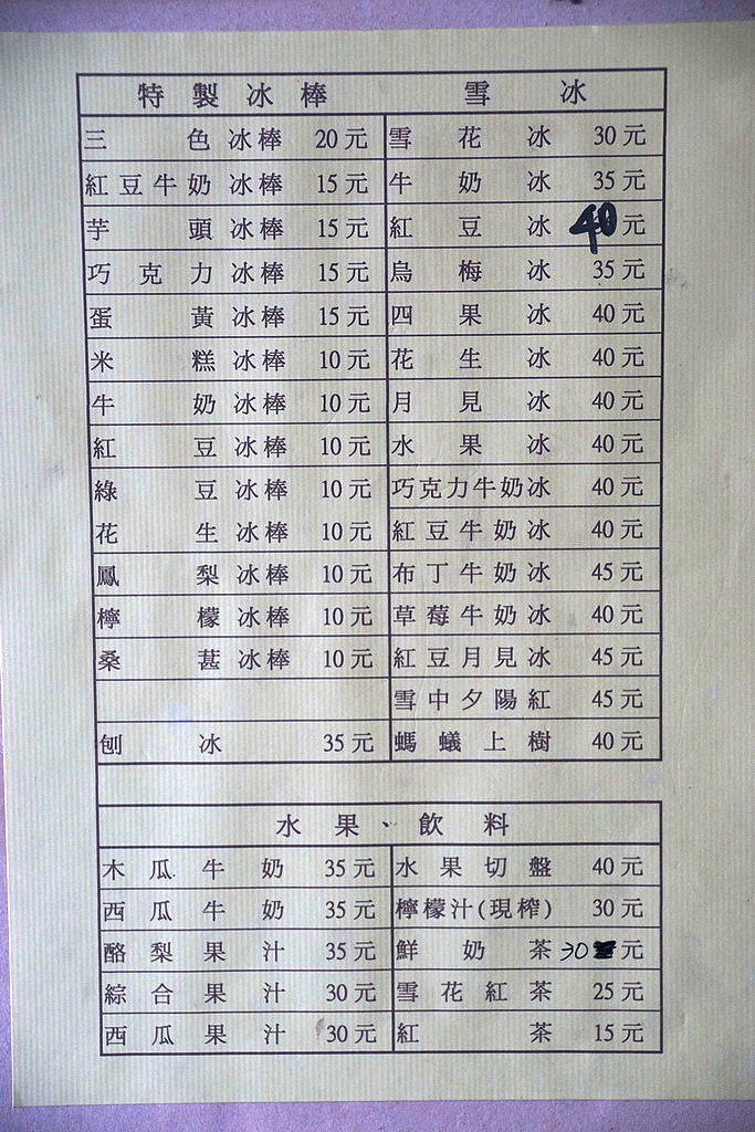 [山上區] 阿燕姨冰枝店（一品清冰枝店）60餘年歷史南瀛老冰店