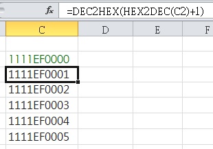 Excel 問題請教！16進制10位元增加至12位元，顯示#NUM