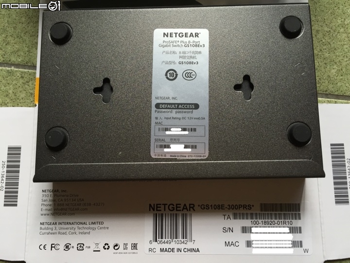 [開箱] Netgear GS108Ev3 ProSAFE® Plus 8-Port Gigabit Switch
