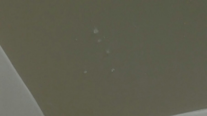 房間的水泥天花板滴水了??