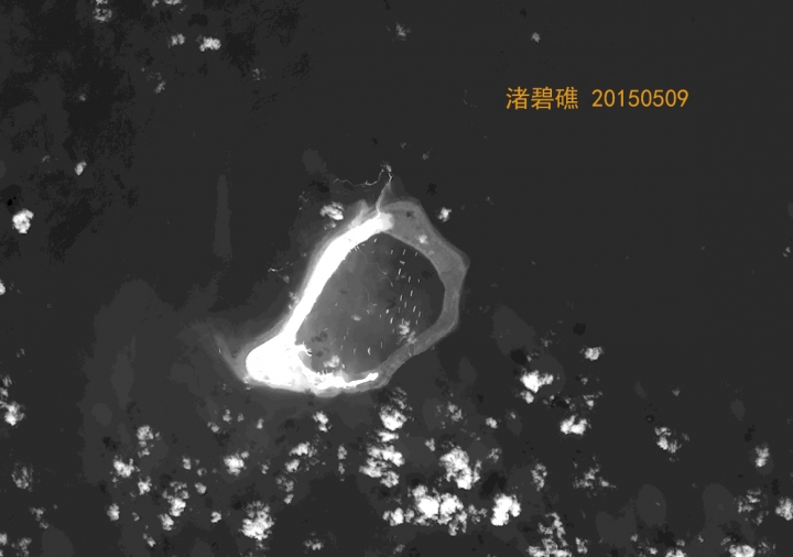 中國大陸填海造島和太平島碼頭出新圖了