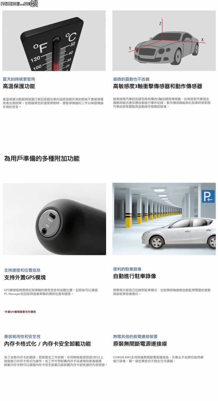 [開箱]Cowon AW2 小巧，前鏡+後鏡個別1080P!...