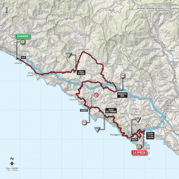 2015 環義大賽 第四站, CHIAVARI → LA SPEZIA 150 KM (Medium mountain)