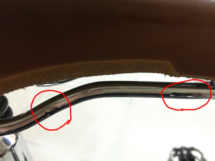 新購買 Brooks 座墊弓的痕跡