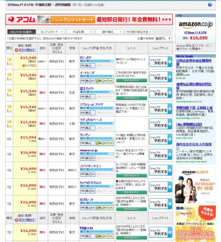 Canon EF50mm F1.8 STM 日本店面預售價格出爐! {更新} 台灣售價出爐 3,980元