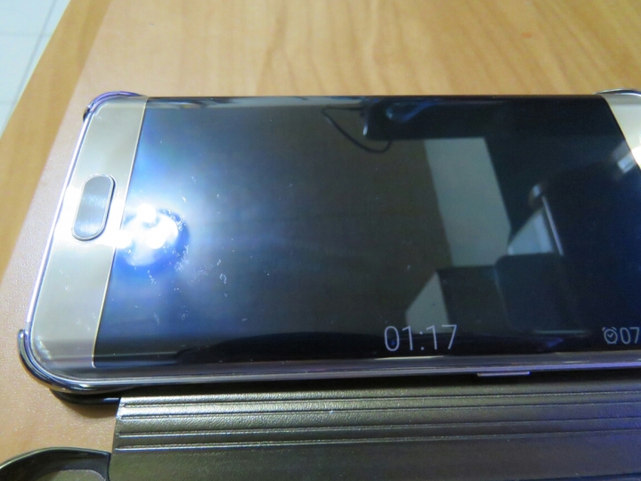 S6 edge 原廠全透視感應皮套