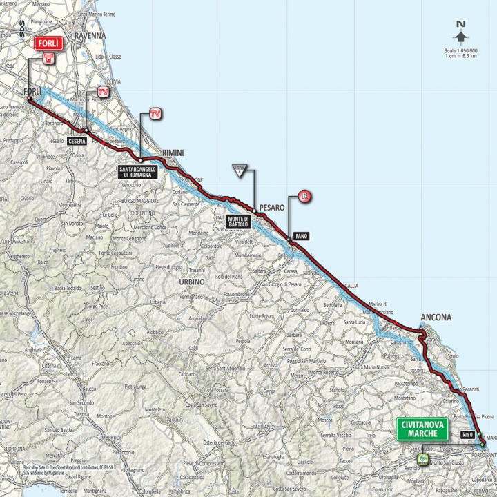 2015 環義大賽 第十站, CIVITANOVA MARCHE →FORLÌ 200 KM (flat)