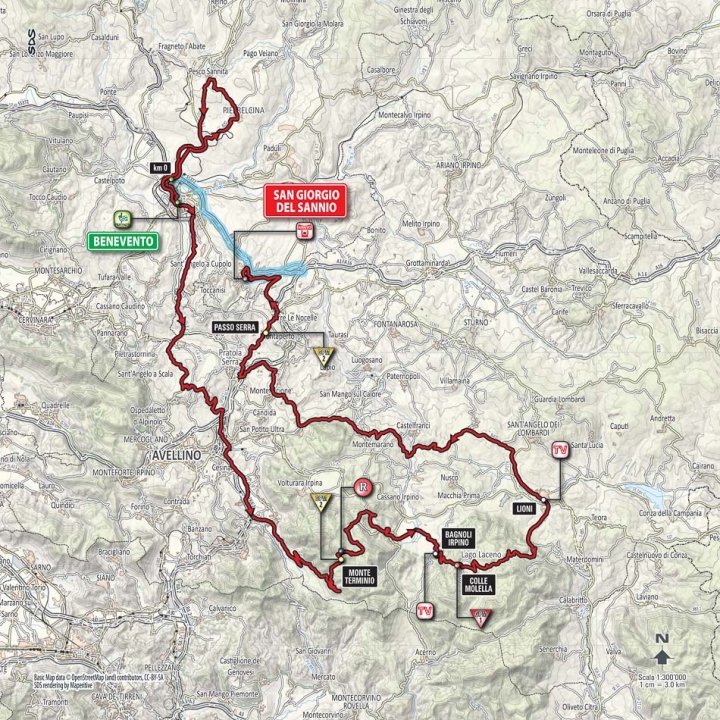 2015 環義大賽 第九站, BENEVENTO →SAN GIORGIO DEL SANNIO 215 KM (High mountain)