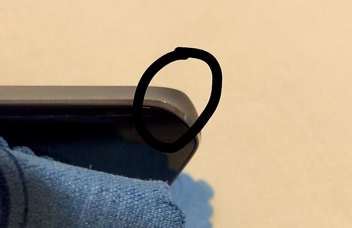 S6 edge 黑色的外觀瑕疵