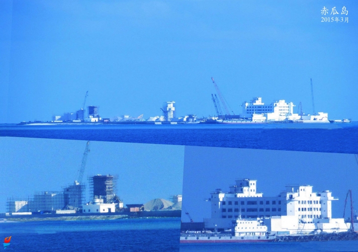 中國大陸填海造島和太平島碼頭出新圖了